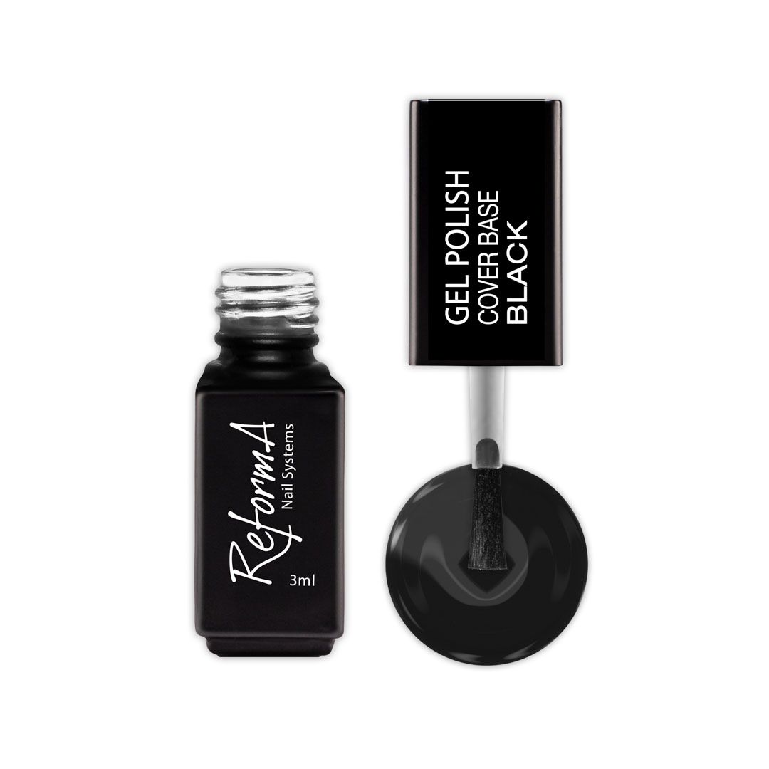 Gel Polish Cover Base Black, 3ml
