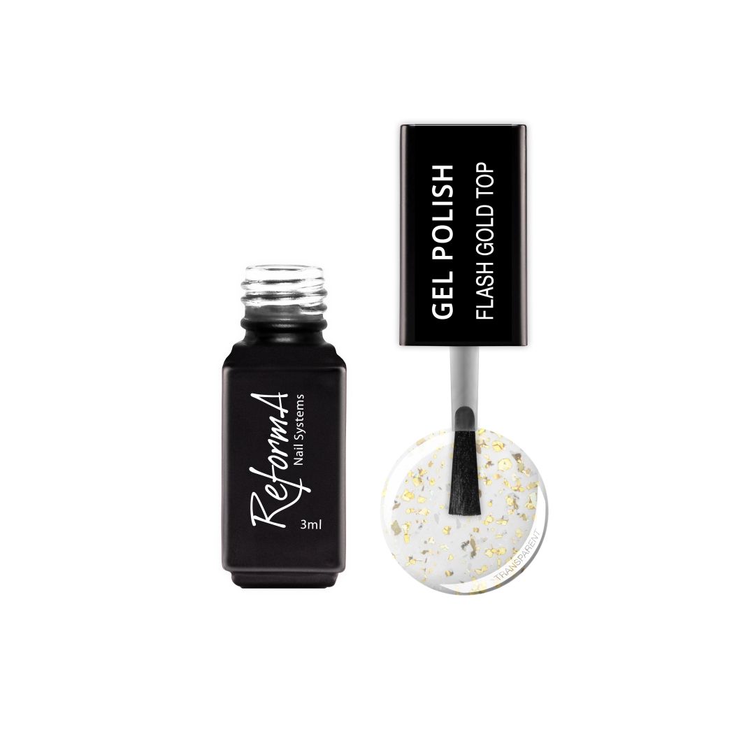 Gel Polish - Flash Gold Top, 3ml