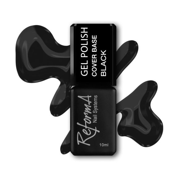 Gel Polish Cover Base Black, 10ml