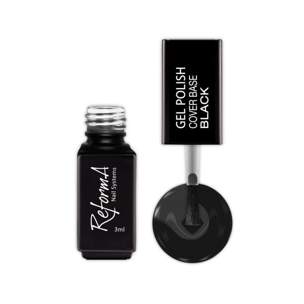 Gel Polish Cover Base Black, 3ml