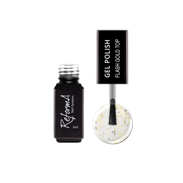 Gel Polish - Flash Gold Top, 3ml