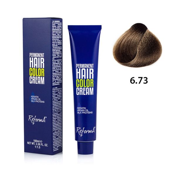 Hair Color Cream  6.73 - dark brown golden brown, 100 ml