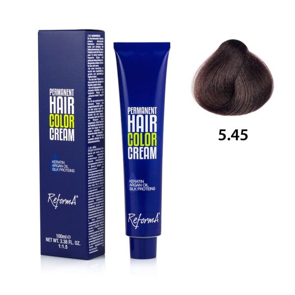 Hair Color Cream  5.45 - light copper mahogany brown, 100 ml