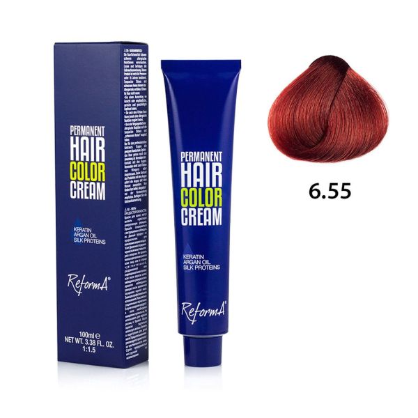 Hair Color Cream  6.55 - dark intense red brown, 100 ml