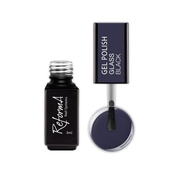 Gel Polish - Glass Black, 3ml